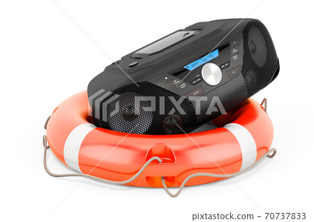 Service and repair of Modern CD Boombox with AM/FM Stereo Radio, 3D rendering Service and repair of Modern CD Boombox with AM/FM Stereo Radio, 3D rendering 70737833
