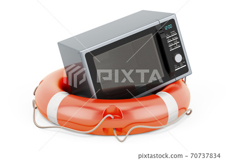 Service and repair of microwave oven, 3D rendering 70737834