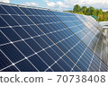 Photovoltaic cells on the background or solar panels 70738408