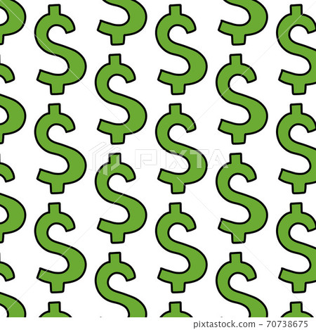 dollar symbol seamless doodle pattern, vector dollar symbol seamless doodle pattern, vector 70738675