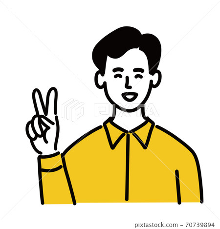 男性年輕矢量流行片2 70739894