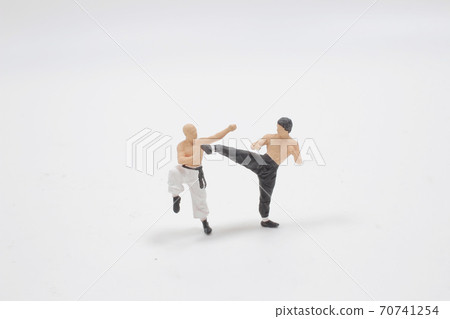 a figure of Kung fu man prepare for a fighting a figure of Kung fu man prepare for a fighting 70741254