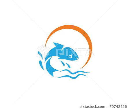 Fish logo template 70742836