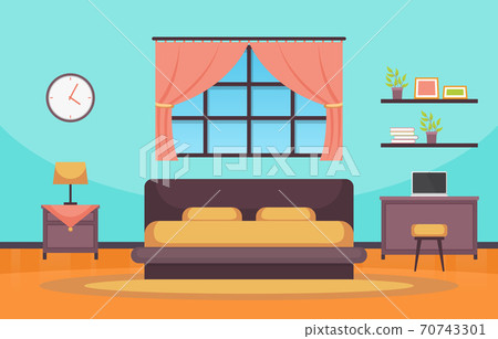 Bedroom Sleeping Room Bed Interior Design Modern House Illustration Bedroom Sleeping Room Bed Interior Design Modern House Illustration 70743301