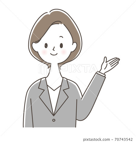 A woman in a suit to guide 70743542