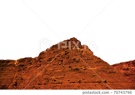 Isolated Red Rock mountain isolated on Mars Isolated Red Rock mountain isolated on Mars 70743798