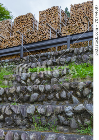 Stone wall and forest products Hinohara Village Hitori September Stone wall and forest products Hinohara Village Hitori September 70744097