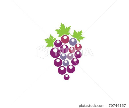 Grape with leaf icon Grape with leaf icon 70744167