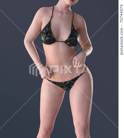 Sexy beauty woman posing in bikini swimsuit 3d illustration Sexy beauty woman posing in bikini swimsuit 3d illustration 70744974