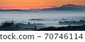Fantastic sea of clouds and dawn 70746114