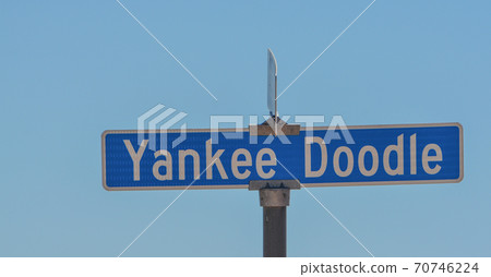Yankee Doodle street sign in Big Water, Kane County, Utah Yankee Doodle street sign in Big Water, Kane County, Utah 70746224