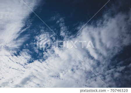 Autumn sky Blue sky and cirrocumulus d-1-3 Film style 70746320
