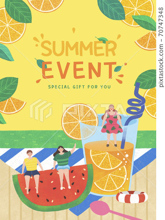 Summer festival and event poster design... - Stock Illustration [70747348]  - PIXTA