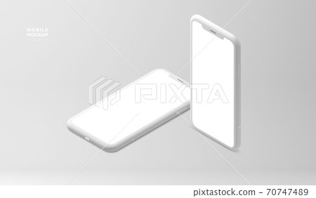 Realistic smartphone mock up with blank screen 003 Realistic smartphone mock up with blank screen 003 70747489