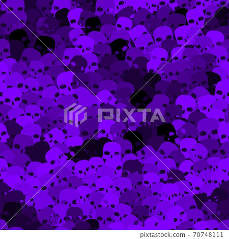 Funny seamless violet scull pattern background for Halloween 70748111