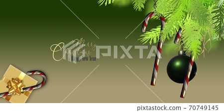 Green holiday Christmas background 70749145