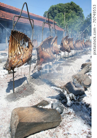 Exciting barbecue in western Brazil (Churrasco) Exciting barbecue in western Brazil (Churrasco) 70749553