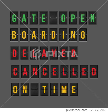 Flight information of arrival or departure status Flight information of arrival or departure status 70751702