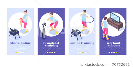 Fitness Online Isometric Posters   70752631