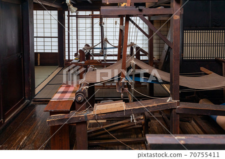 Hida Folk Village Gassho-zukuri weaving machine in Hida no Sato 70755411