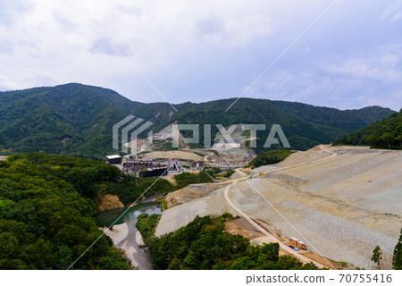 Naruse dam construction site Naruse dam construction site 70755416