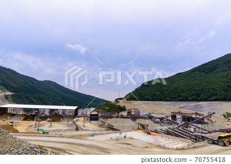 Naruse dam construction site Naruse dam construction site 70755418