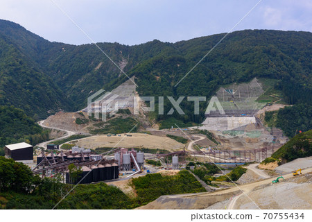 Naruse dam construction site 70755434