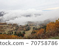 The sea of clouds and autumn leaves 70758786