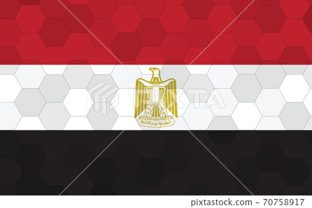 Egypt flag illustration. Futuristic Egyptian flag graphic with abstract hexagon background vector. Egypt national flag symbolizes independence. Egypt flag illustration. Futuristic Egyptian flag graphic with abstract hexagon background vector. Egypt national flag symbolizes independence. 70758917