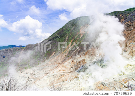 [神奈川縣]大涌谷（六月）在清新的春天的陽光下 70759629