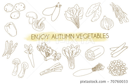 Vegetable simple icon set 70760033
