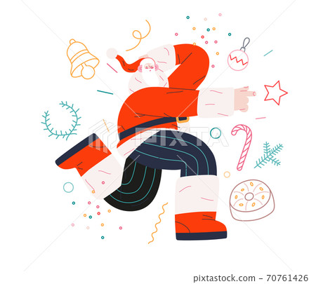 Dancing Santa - Christmas and New Year party Dancing Santa - Christmas and New Year party 70761426