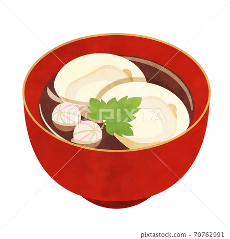 Clam soup watercolor style 70762991