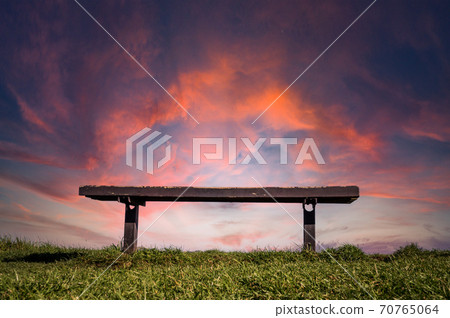 Sunset over Bench 70765064