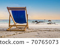 Wtaching the sunset from deck chair at white beach in Ko Lipe, Thailand 70765073