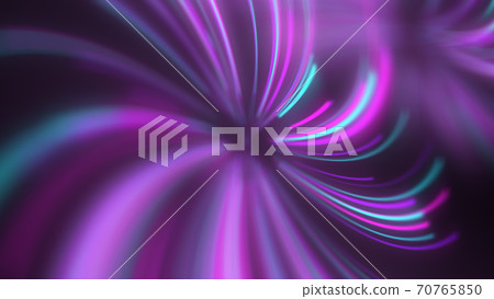 Abstract neon lines twisted into a spiral. 3d illustration 70765850