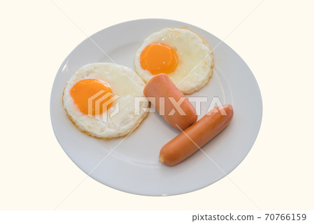 Happy Face Frying Eggs with coffee for breakfast Happy Face Frying Eggs with coffee for breakfast 70766159