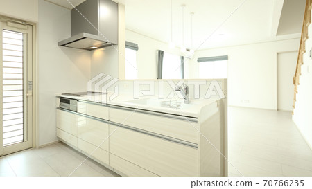 System kitchen in newly built housing LDK 70766235