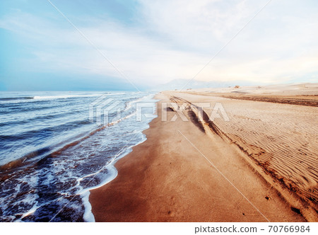 Fantastic sunset on the beach. beautiful landscape Fantastic sunset on the beach. beautiful landscape 70766984