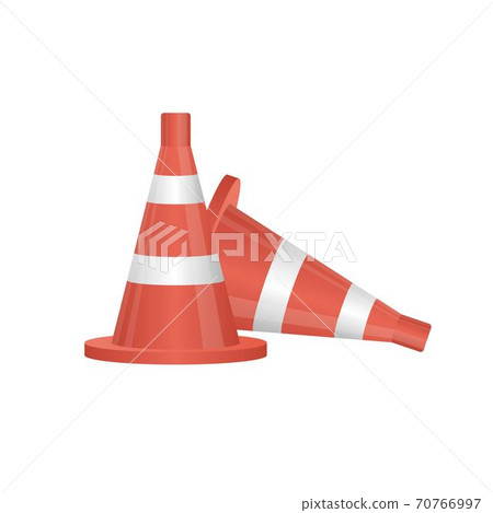 Under construction barrier set vector illustration 70766997