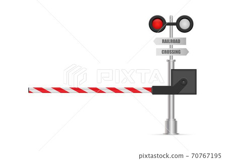 Railway barrier vector illustration isolated on white background 70767195