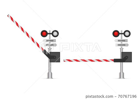 Railway barrier vector illustration isolated on white background 70767196