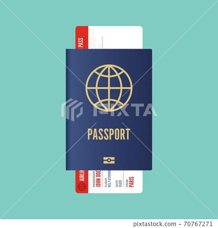 Passport and boarding pass vector illustration - Stock Illustration ...