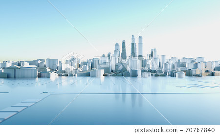 Abstract Modern High Quality City Panorama in Sunny Day Abstract Modern High Quality City Panorama in Sunny Day 70767840
