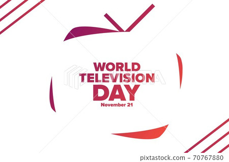 World Television Day. November 21. Holiday concept. Template for background, banner, card, poster 70767880