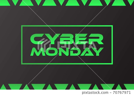 Cyber Monday Sale. Template for background, banner, card, poster with text inscription. Vector EPS10 70767971