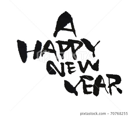 A HAPPY NEW YEAR Design brush character Unique A HAPPY NEW YEAR Design brush character Unique 70768255