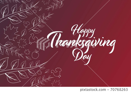 Happy Thanksgiving Day. Holiday concept. Template for background, banner, card, poster with text Happy Thanksgiving Day. Holiday concept. Template for background, banner, card, poster with text 70768263