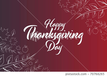 Happy Thanksgiving Day. Holiday concept. Template for background, banner, card, poster with text Happy Thanksgiving Day. Holiday concept. Template for background, banner, card, poster with text 70768265