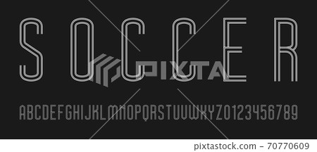 Set of alphabets font letters and numbers Set of alphabets font letters and numbers 70770609